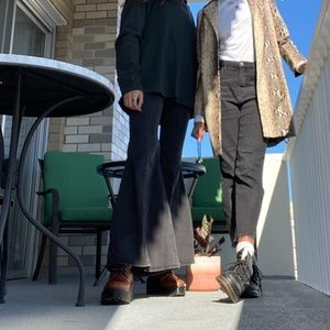 Free people we the free black pull on flare jeans size 27